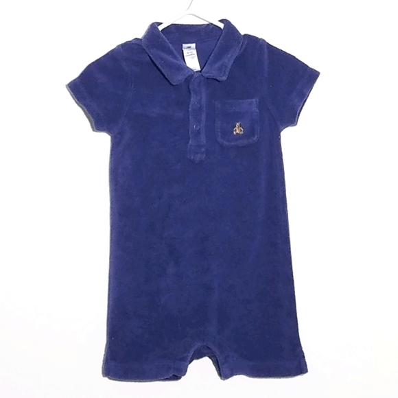 Gap Terry Bear Romper Polo 6-12m - Picture 1 of 4